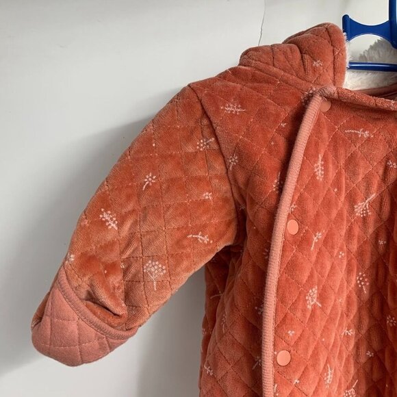 NORDSTROM Baby Print Bunting In Pink Desert Dottie One Piece Size 6 Months - Picture 3 of 15